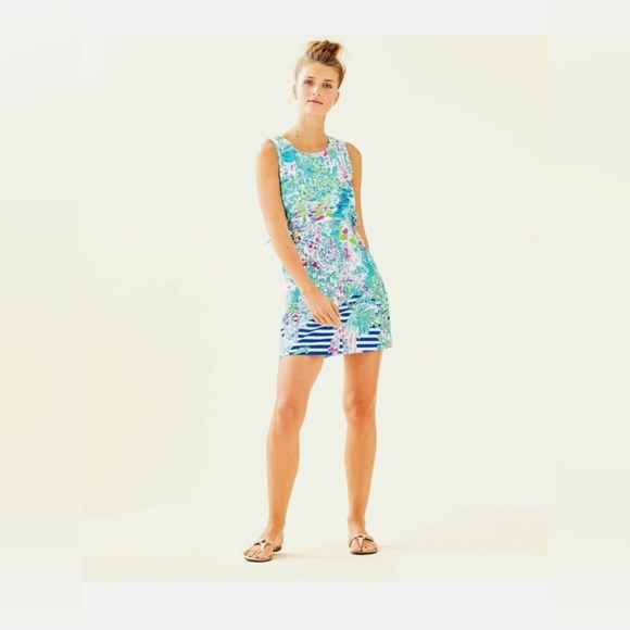 Lilly Pulitzer Marli Postcards From Positano Engineered Stretch Crepe Dress Sz 2 - Picture 7 of 16